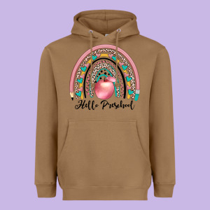 Hello Preschool Heavyweight Hoodie Designed By Jahusdesignshop