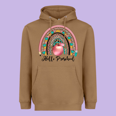 Hello Preschool Heavyweight Hoodie Designed By Jahusdesignshop