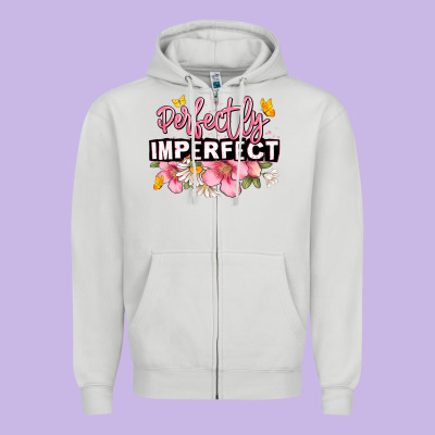 Perfectly Imperfect Zipper Hoodie Designed By Jahusdesignshop