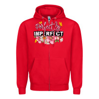 Red perfectly imperfect Zipper Hoodie - JahusDesignShop