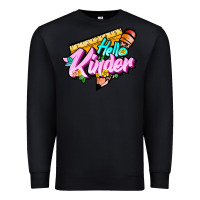 Black hello kinder Premium Sweatshirt - JahusDesignShop