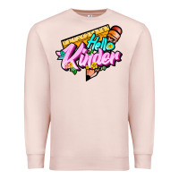 Pale Pink hello kinder Premium Sweatshirt - JahusDesignShop