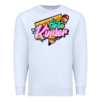 White hello kinder Premium Sweatshirt - JahusDesignShop