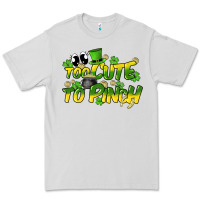 Dove Grey Too cute to pinch St. Patrick's Day Premium Tee - HowdyJamesFarm