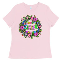 Bubblegum Pink Easter Day Flower Easter Ladies Tee - OliviaCreatesArt