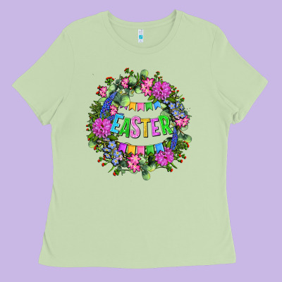 Easter Day Flower Easter Ladies Tee Designed By Oliviacreatesart