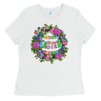 White Easter Day Flower Easter Ladies Tee - OliviaCreatesArt