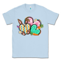 Dusty Blue Easter heart Easter Day Classic Tee - CowGirlArtShop