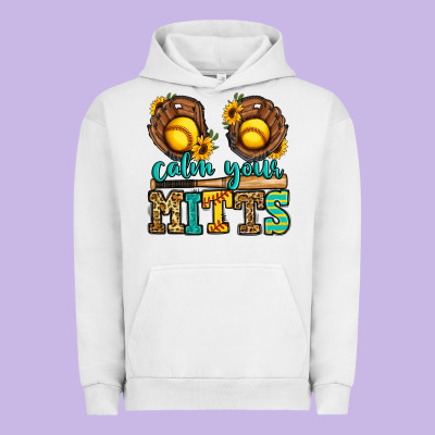Calm Your Mitts Softball Urban Hoodie Designed By Jasminsmagicworld