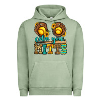Pigment Oil Green calm your mitts softball Urban Hoodie - Jasminsmagicworld
