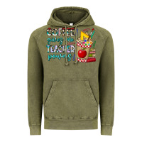 Vintage Olive Coffee Gives Me Teacher Powers Vintage Hoodie - CowhideDigitalArt
