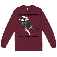 Burgundy Western Ground Parrot Rare Wild And West Australia Long Sleeve Tee - Bettercallsaul