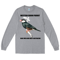 Heather Grey Western Ground Parrot Rare Wild And West Australia Long Sleeve Tee - Bettercallsaul