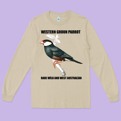 Western Ground Parrot Rare Wild And West Australia Long Sleeve Tee Designed By Bettercallsaul
