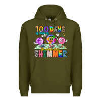 Army Green 100 Days Of Making The Whole Class Shimmer Premium Hoodie - CowhideDigitalArt