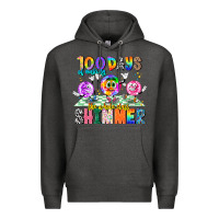 Charcoal Heather 100 Days Of Making The Whole Class Shimmer Premium Hoodie - CowhideDigitalArt