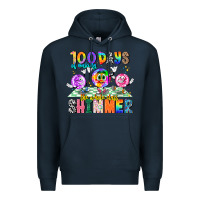 Navy 100 Days Of Making The Whole Class Shimmer Premium Hoodie - CowhideDigitalArt