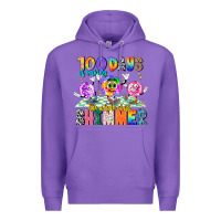 Purple 100 Days Of Making The Whole Class Shimmer Premium Hoodie - CowhideDigitalArt