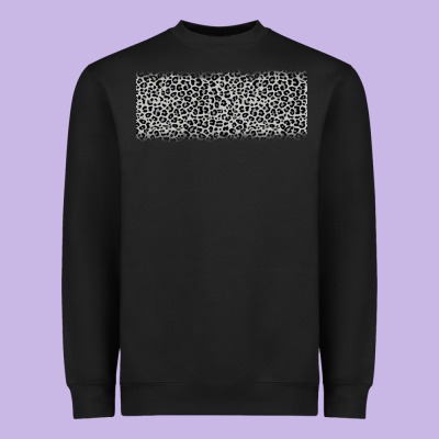 Grey Leopard Heavyweight Sweatshirt Designed By Jahusdesignshop
