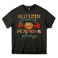 Asphalt autumn leaves and pumpkins please Heavy Core Tee - CowGirlArtShop