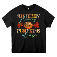 Black autumn leaves and pumpkins please Heavy Core Tee - CowGirlArtShop