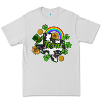Dove Grey Texas map St. Patrick's Premium Tee - CowGirlArtShop