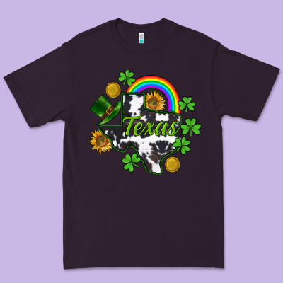 Texas Map St. Patrick's Premium Tee Designed By Cowgirlartshop