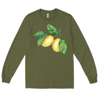 Army Green lemons Long Sleeve Tee - BundleAndBundleShop