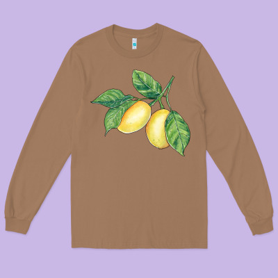 Lemons Long Sleeve Tee Designed By Bundleandbundleshop