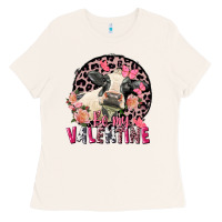 Bone Be my Valentine Holstein Cow Valentine's Day Ladies Tee - FaDigitalArtStudio