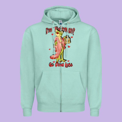 Im Too Much Go Find Less Boujee Frog Funny Zipper Hoodie Designed By Jahusdesignshop