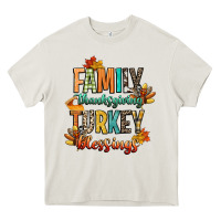 Cream family thanksgiving turkey blessing Heavy Core Tee - CowGirlArtShop