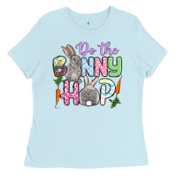 Baby Blue Do the bunny hop Easter Ladies Tee - OliviaCreatesArt