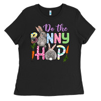 Black Do the bunny hop Easter Ladies Tee - OliviaCreatesArt