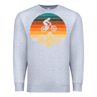 Heather Grey mountainbike downhill retro vintage gift   mountain bike Premium Sweatshirt - DesigneFamous