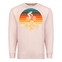Pale Pink mountainbike downhill retro vintage gift   mountain bike Premium Sweatshirt - DesigneFamous
