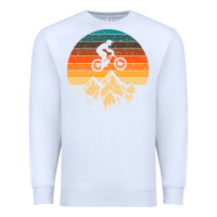 White mountainbike downhill retro vintage gift   mountain bike Premium Sweatshirt - DesigneFamous