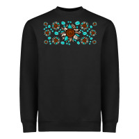 Black cowhide leopard sunflower gemstone Heavyweight Sweatshirt - JahusDesignShop