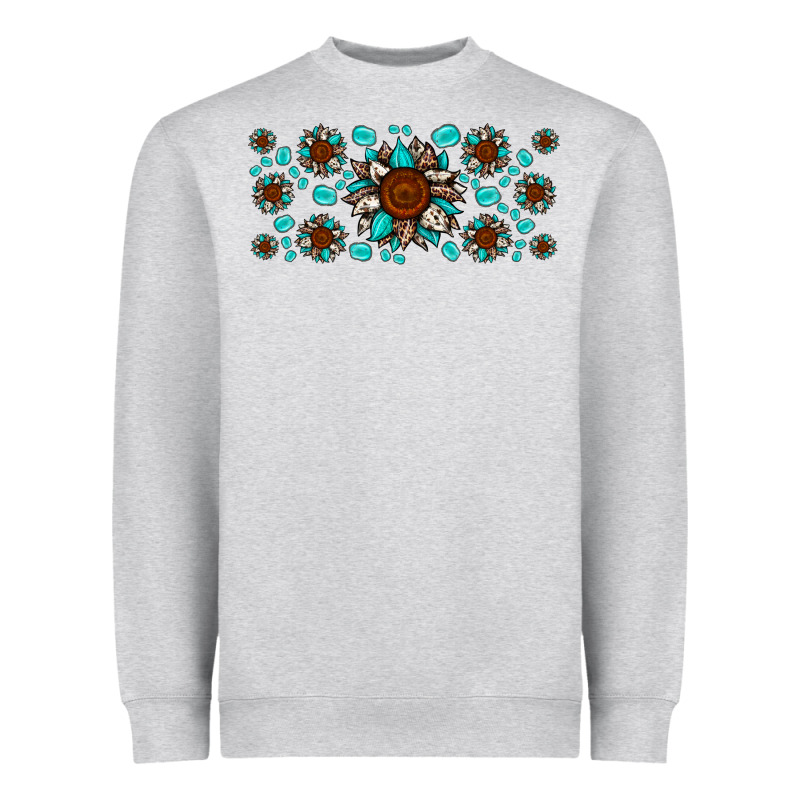 Cowhide Leopard Sunflower Gemstone Heavyweight Sweatshirt by JahusDesignShop | Teevron