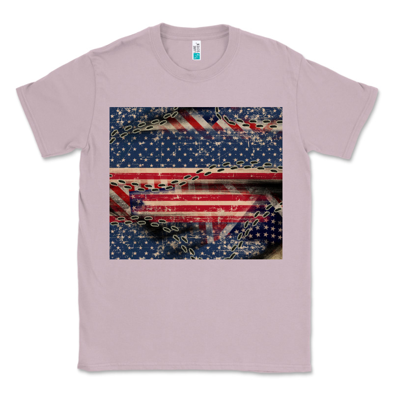 American Flag Stitches Classic Tee by CowGirlArtShop | Teevron