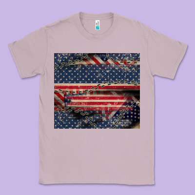 American Flag Stitches Classic Tee Designed By Cowgirlartshop