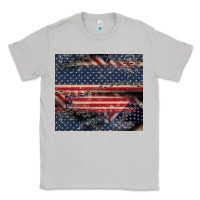 Moon Dust American flag stitches Classic Tee - CowGirlArtShop