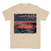 Mushroom American flag stitches Classic Tee - CowGirlArtShop