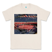 Natural American flag stitches Classic Tee - CowGirlArtShop