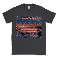Smoke American flag stitches Classic Tee - CowGirlArtShop