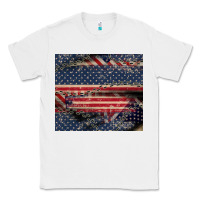 White American flag stitches Classic Tee - CowGirlArtShop