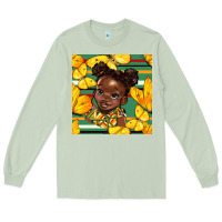 Matcha juneteenth afro girl seamless pattern Long Sleeve Tee - BundleAndBundleShop