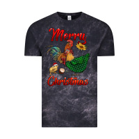 Cloud Black merry christmas chickens Vintage Tee - RanaPortraitStore
