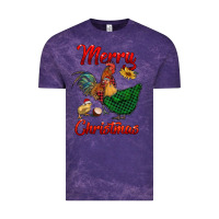 Cloud Purple merry christmas chickens Vintage Tee - RanaPortraitStore