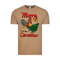 Vintage Coffee merry christmas chickens Vintage Tee - RanaPortraitStore